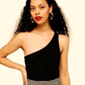 TOPSHOP - ONE SHOULDER RIBBED BODYSUIT